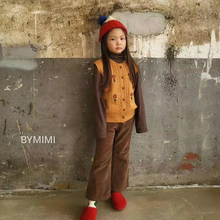 Bymimi - Korean Children Fashion - #designkidswear - Babamba Embrodiery Knit Tee - 4