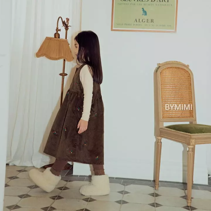 Bymimi - Korean Children Fashion - #discoveringself - Butter Embroidery One-piece - 2