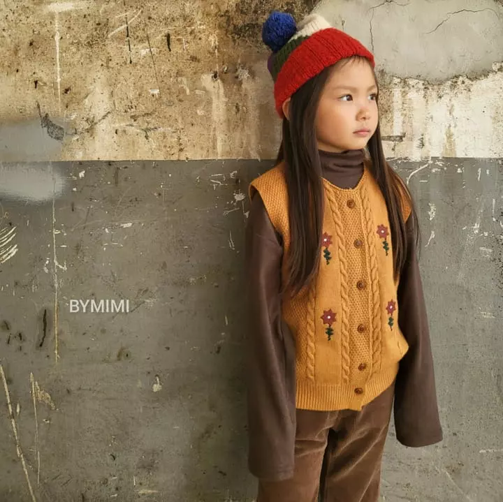 Bymimi - Korean Children Fashion - #fashionkids - Babamba Embrodiery Knit Tee - 5