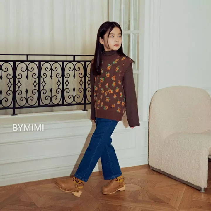 Bymimi - Korean Children Fashion - #kidsstore - Bera Vest Knit Tee - 9