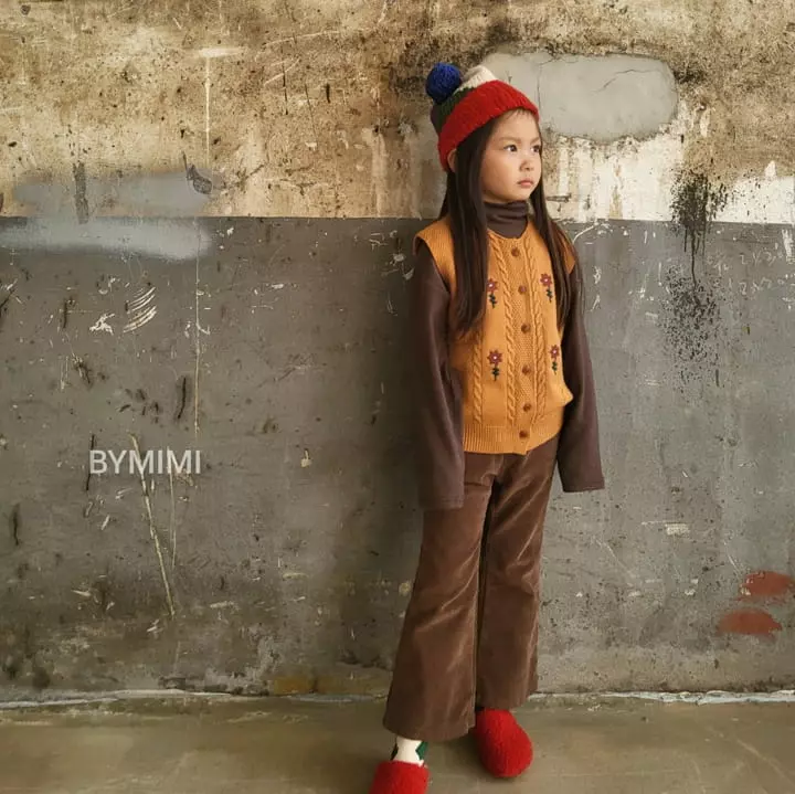 Bymimi - Korean Children Fashion - #kidsstore - Babamba Embrodiery Knit Tee - 7