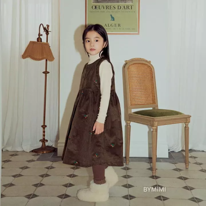 Bymimi - Korean Children Fashion - #kidsstore - Butter Embroidery One-piece - 5