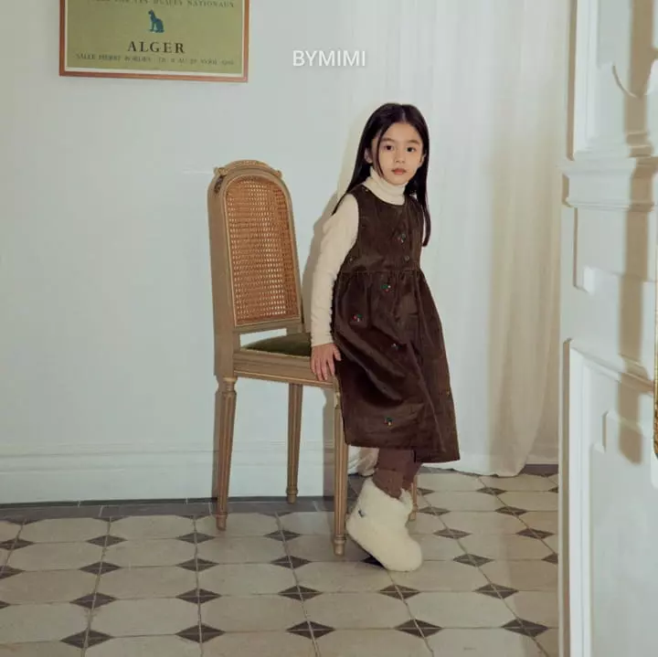 Bymimi - Korean Children Fashion - #littlefashionista - Butter Embroidery One-piece - 8