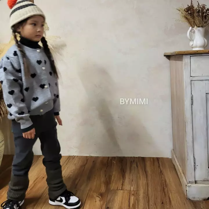 Bymimi - Korean Children Fashion - #magicofchildhood - Heart Knit Cardigan - 2