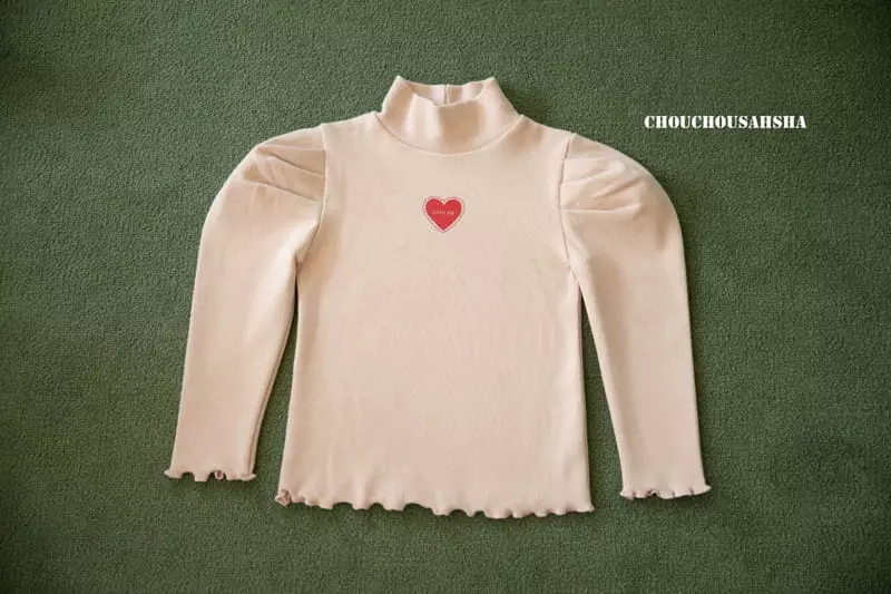 Chouchou Shasha - Korean Children Fashion - #designkidswear - Love Turtleneck Tee - 3
