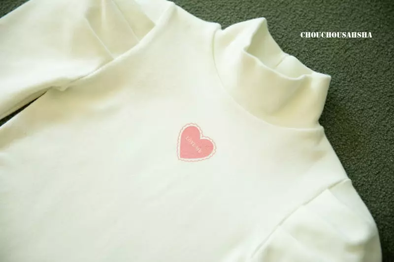 Chouchou Shasha - Korean Children Fashion - #designkidswear - Love Turtleneck Tee - 4