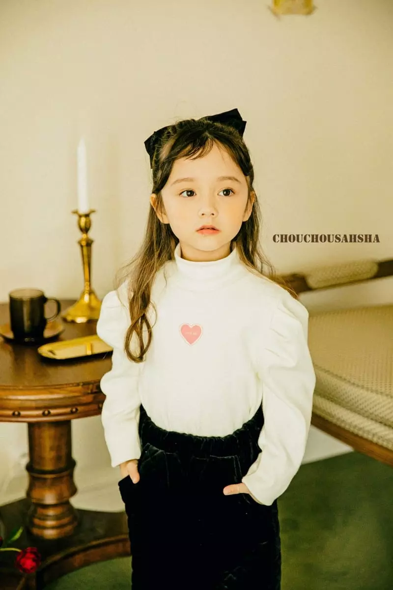 Chouchou Shasha - Korean Children Fashion - #fashionkids - Love Turtleneck Tee - 5