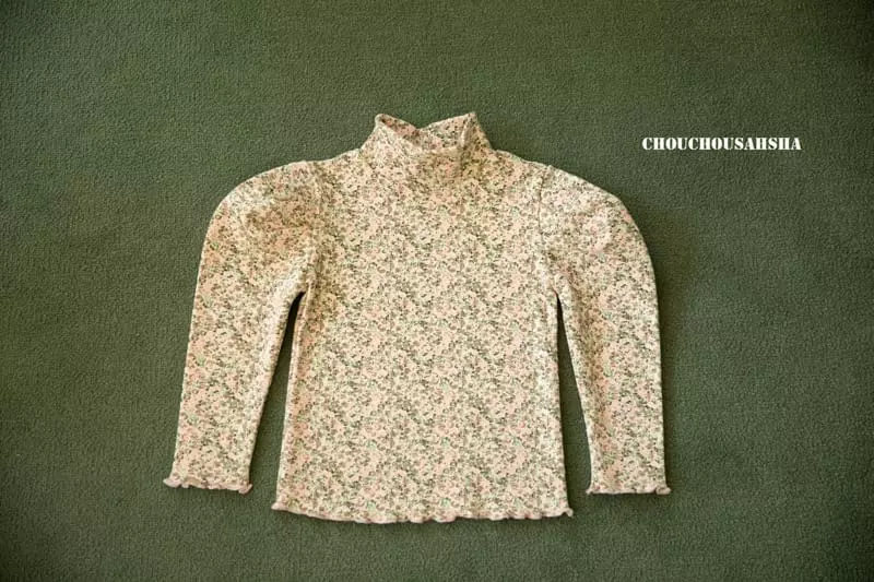 Chouchou Shasha - Korean Children Fashion - #stylishchildhood - Rose Turtleneck Tee
