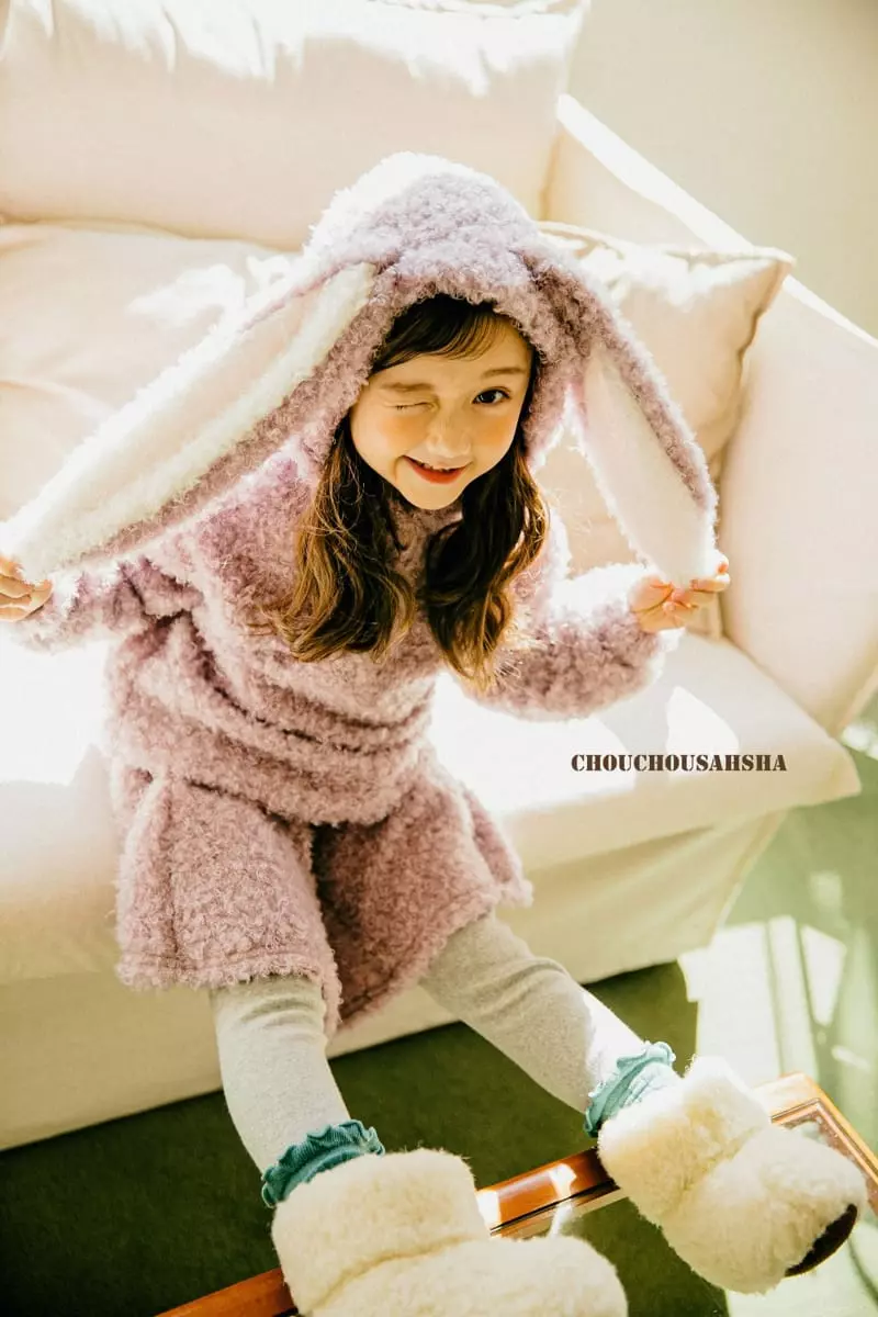 Chouchou Shasha - Korean Children Fashion - #prettylittlegirls - Rabbit Hoody Tee - 4