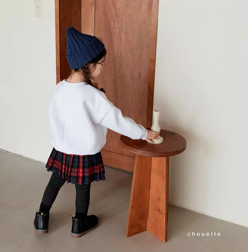 Chouette - Korean Children Fashion - #Kfashion4kids - Fleece Check Leggings - 8