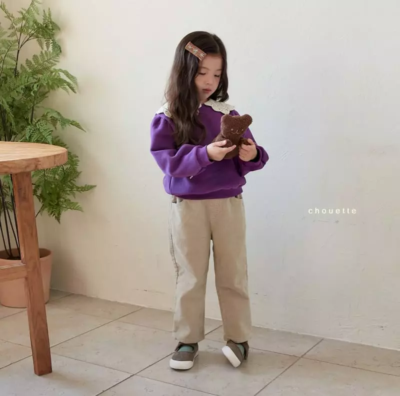 Chouette - Korean Children Fashion - #childofig - Rib Fleece Pants - 10