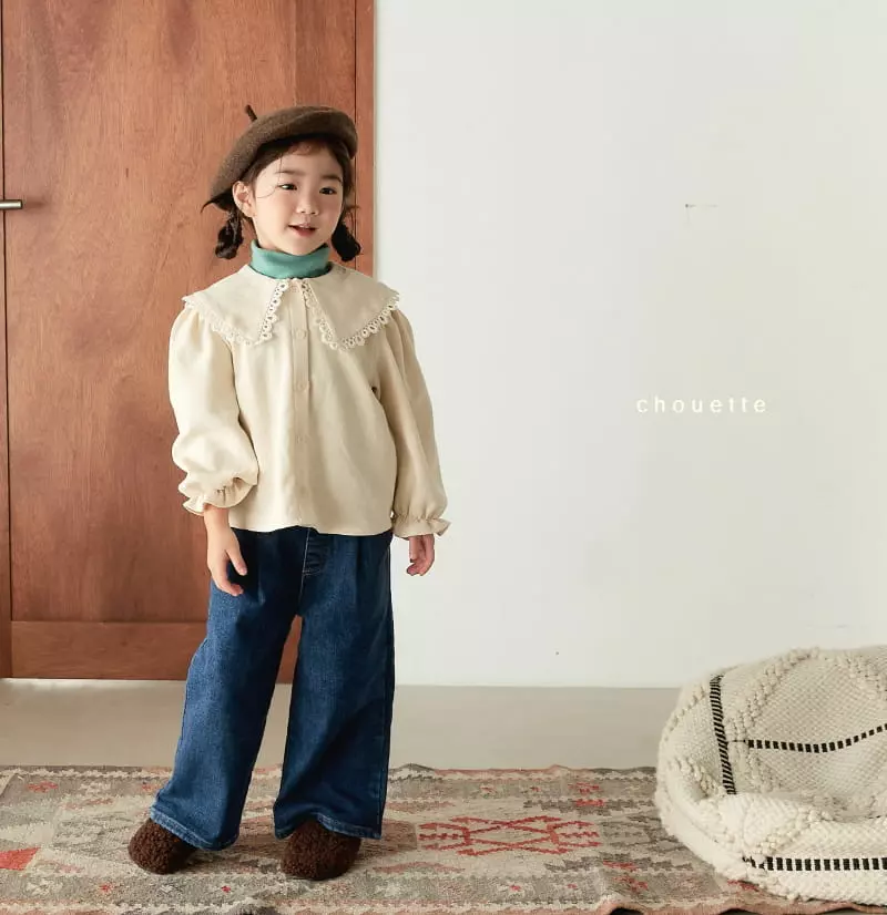 Chouette - Korean Children Fashion - #childofig - Lace Fleece Blouse - 5