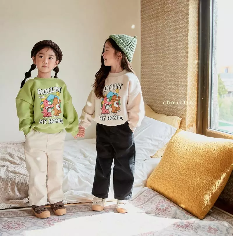 Chouette - Korean Children Fashion - #designkidswear - Rolling Bear Sweatshirt - 7
