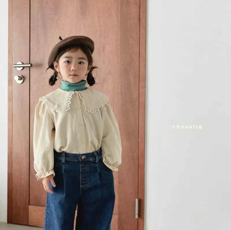 Chouette - Korean Children Fashion - #designkidswear - Lace Fleece Blouse - 7