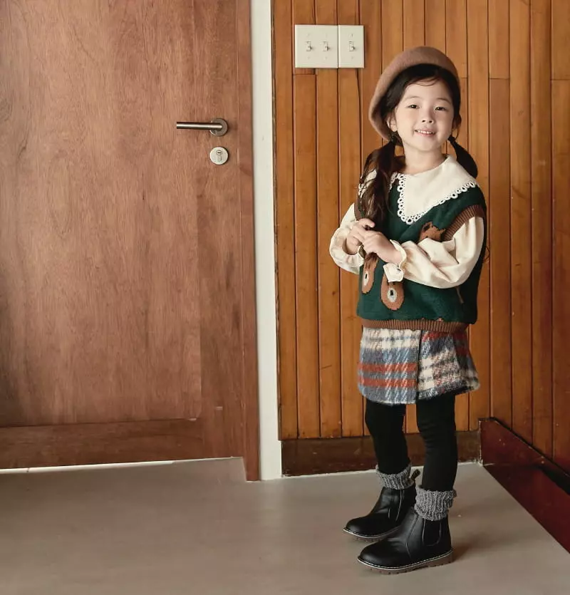 Chouette - Korean Children Fashion - #designkidswear - Mon Blan Mosic Currot Pants - 5