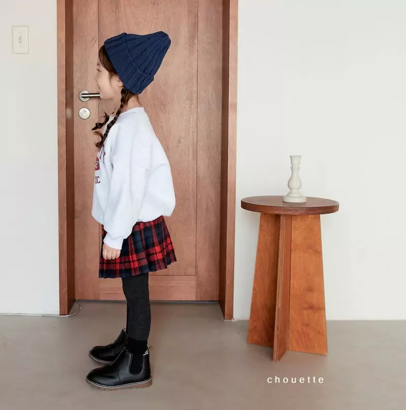 Chouette - Korean Children Fashion - #discoveringself - Fleece Check Leggings - 4