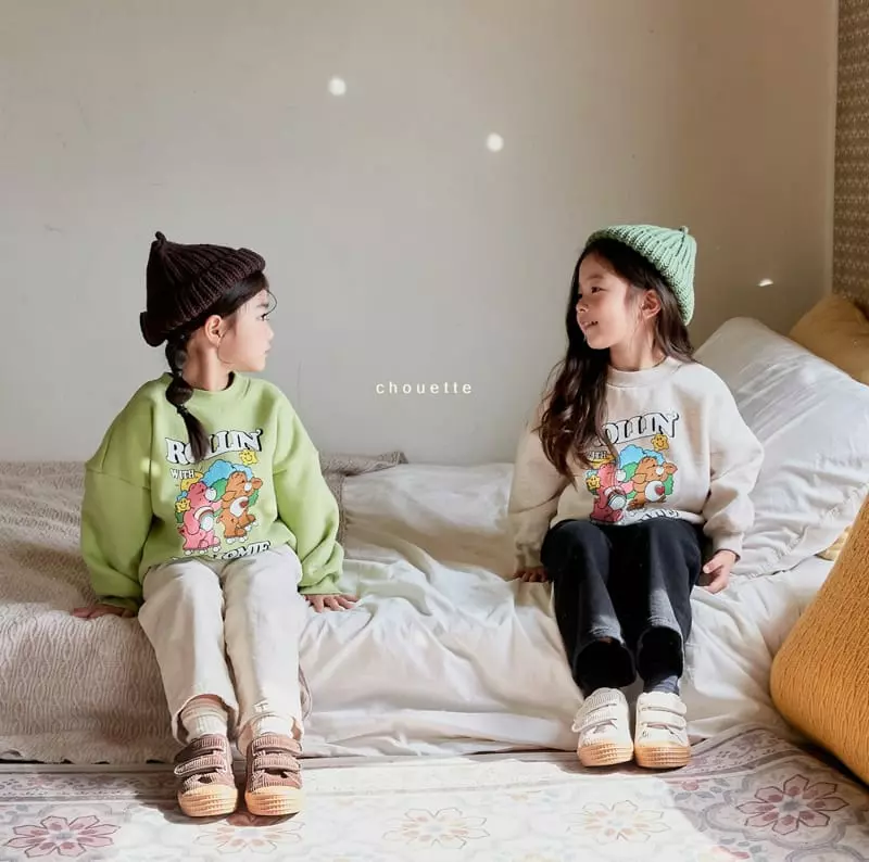 Chouette - Korean Children Fashion - #kidsshorts - Rolling Bear Sweatshirt - 10
