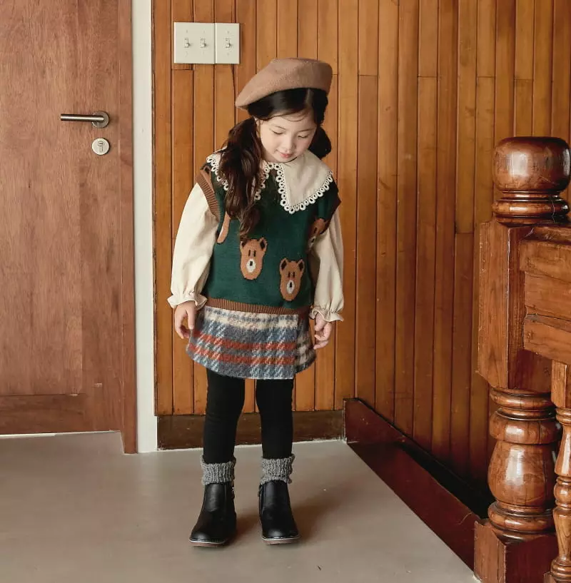 Chouette - Korean Children Fashion - #kidsshorts - Mon Blan Mosic Currot Pants - 8