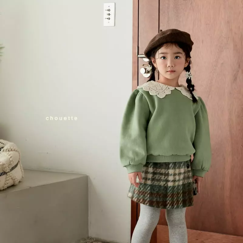 Chouette - Korean Children Fashion - #kidsshorts - Quilting Collar Sweatshirt - 7