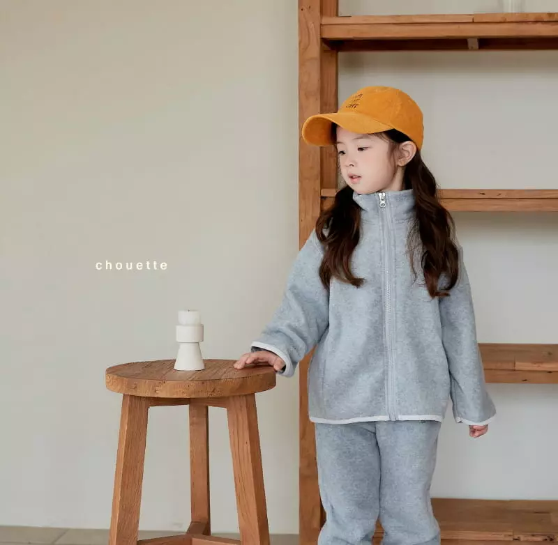 Chouette - Korean Children Fashion - #kidsshorts - Club Fleece Zip-up - 6
