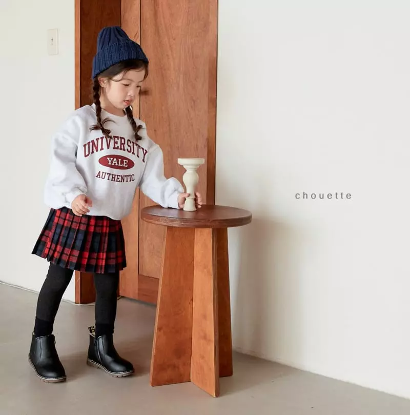 Chouette - Korean Children Fashion - #kidzfashiontrend - Fleece Check Leggings - 7