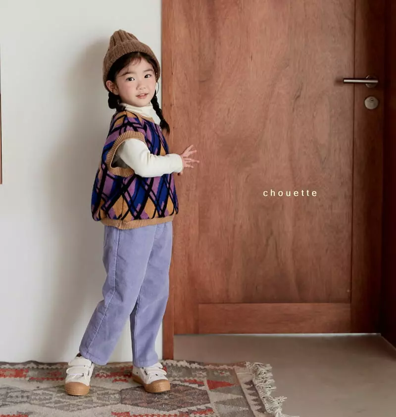Chouette - Korean Children Fashion - #kidsstore - Rib Fleece Pants - 4