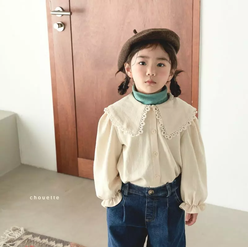 Chouette - Korean Children Fashion - #kidzfashiontrend - Lace Fleece Blouse - 12