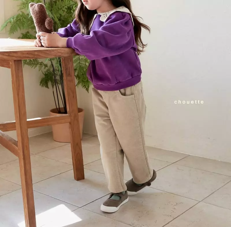 Chouette - Korean Children Fashion - #littlefashionista - Rib Fleece Pants - 6