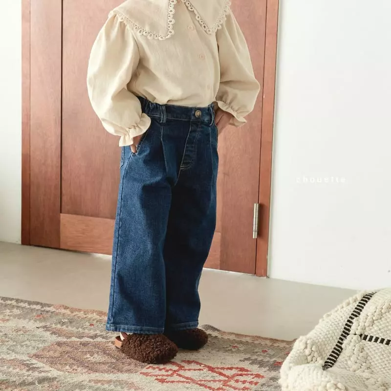 Chouette - Korean Children Fashion - #littlefashionista - Fleece Jeans - 5