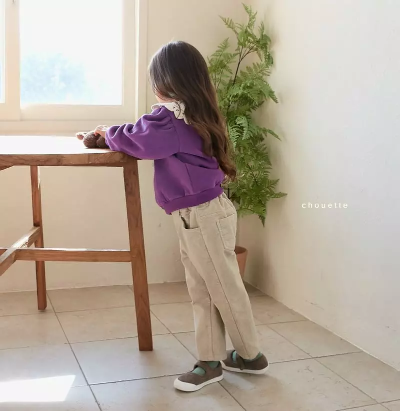 Chouette - Korean Children Fashion - #minifashionista - Rib Fleece Pants - 8
