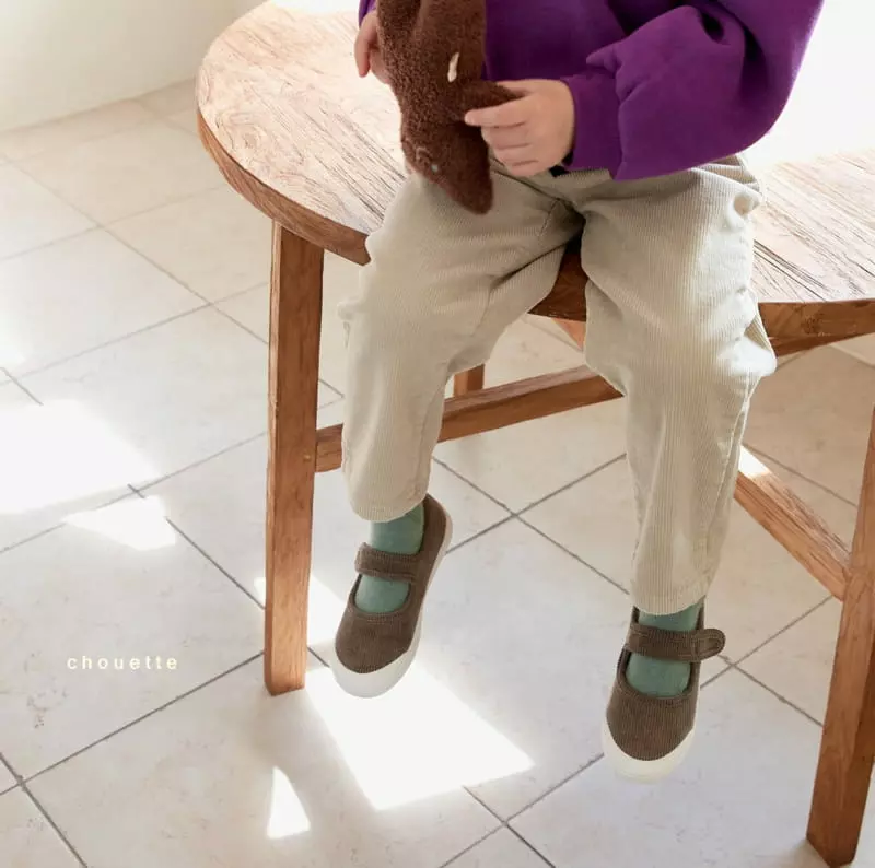 Chouette - Korean Children Fashion - #prettylittlegirls - Rib Fleece Pants - 9