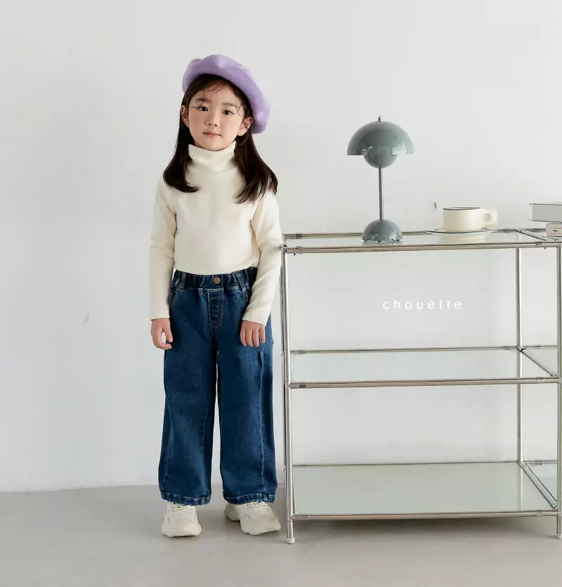 Chouette - Korean Children Fashion - #prettylittlegirls - Regular Denim Jeans - 4