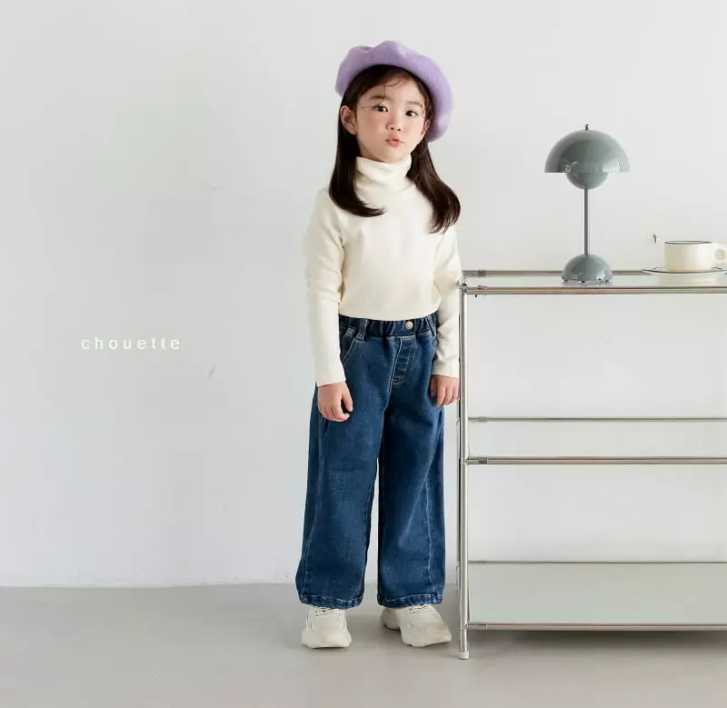 Chouette - Korean Children Fashion - #toddlerclothing - Regular Denim Jeans - 5