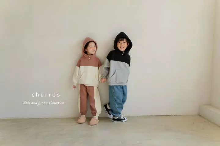 Churros - Korean Children Fashion - #Kfashion4kids - Color Fleece Hoody - 10