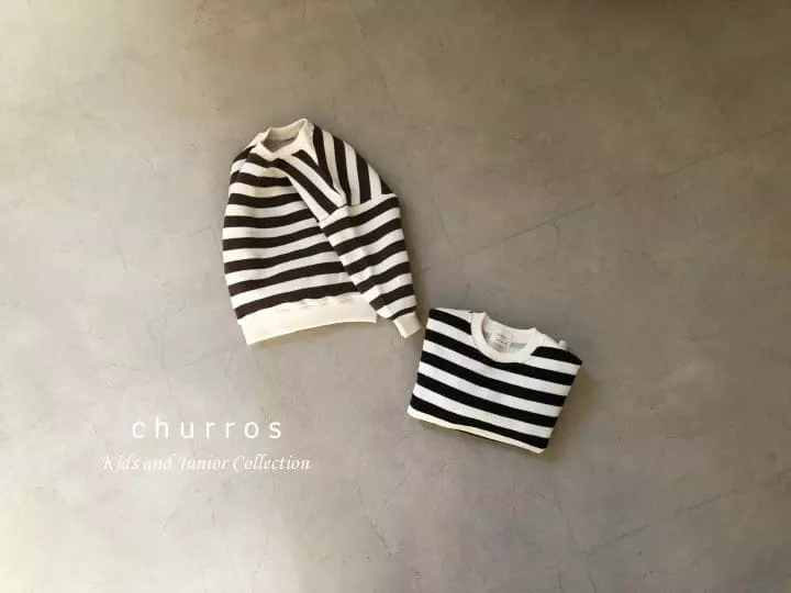 Churros - Korean Children Fashion - #Kfashion4kids - Fleece Stripes Sweatshirt - 8
