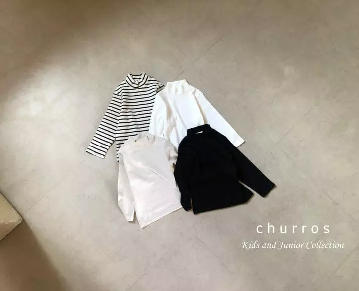 Churros - Korean Children Fashion - #childrensboutique - Daily Half Turtleneck Tee - 12