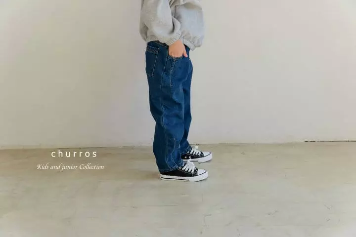 Churros - Korean Children Fashion - #childrensboutique - Two Dart Bonding Jeans - 12