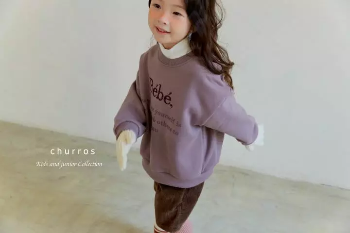 Churros - Korean Children Fashion - #designkidswear - Bebe Embroidery Sweatshirt - 11