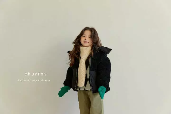 Churros - Korean Children Fashion - #designkidswear - Waffle Muffler