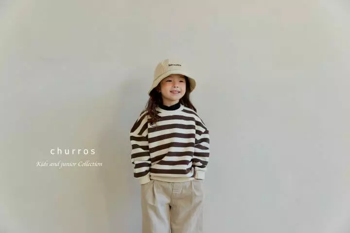Churros - Korean Children Fashion - #designkidswear - Fleece Stripes Sweatshirt - 2