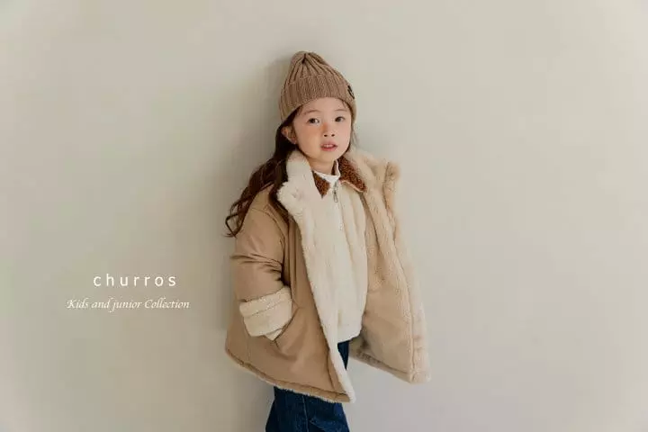Churros - Korean Children Fashion - #discoveringself - Bookle Collar Zip-up - 12