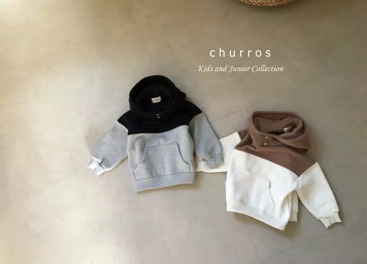 Churros - Korean Children Fashion - #discoveringself - Color Fleece Hoody - 5