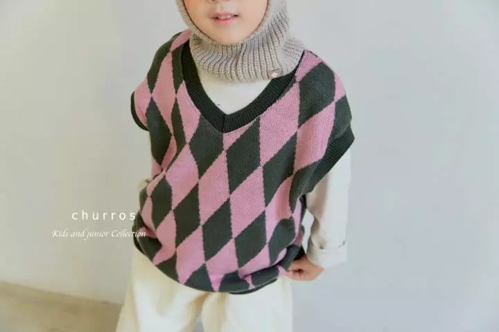 Churros - Korean Children Fashion - #fashionkids - Dia Knit Vest - 2