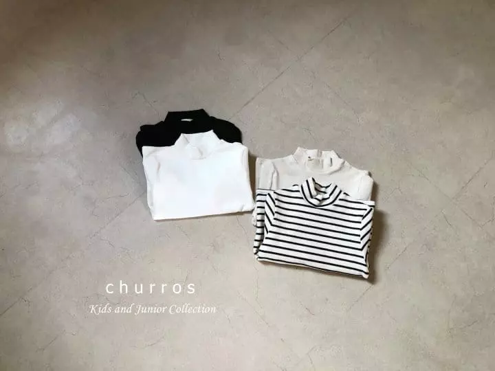 Churros - Korean Children Fashion - #fashionkids - Daily Half Turtleneck Tee