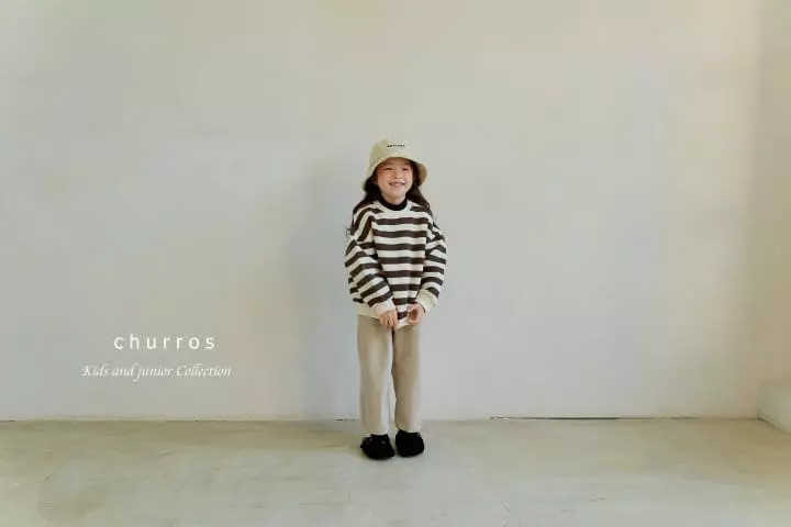 Churros - Korean Children Fashion - #discoveringself - Fleece Stripes Sweatshirt - 4