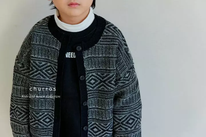 Churros - Korean Children Fashion - #fashionkids - Jacquard Cardigan - 11