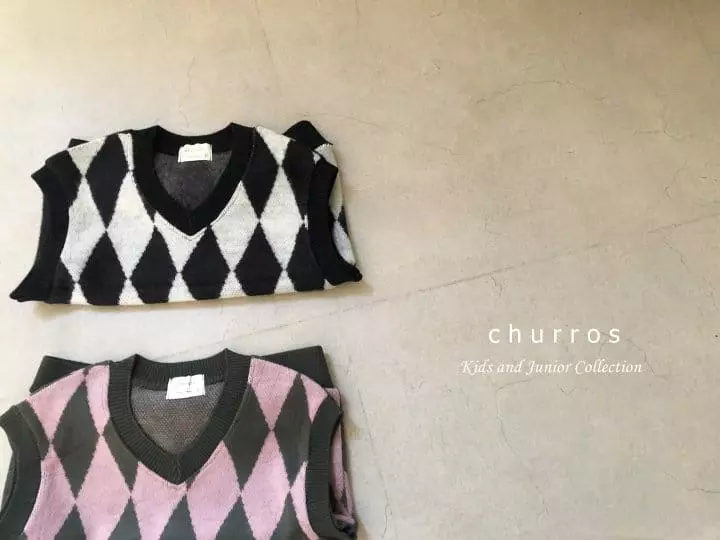 Churros - Korean Children Fashion - #kidsshorts - Dia Knit Vest - 3