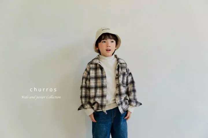 Churros - Korean Children Fashion - #kidsshorts - Daily Half Turtleneck Tee - 2