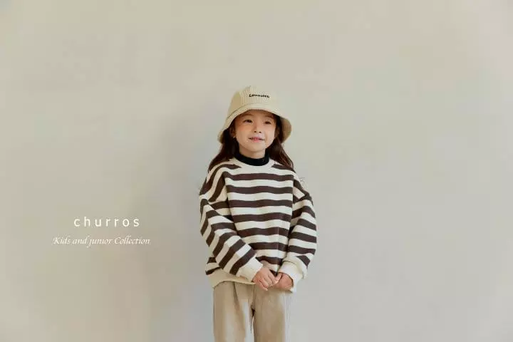 Churros - Korean Children Fashion - #kidsshorts - Fleece Stripes Sweatshirt - 5