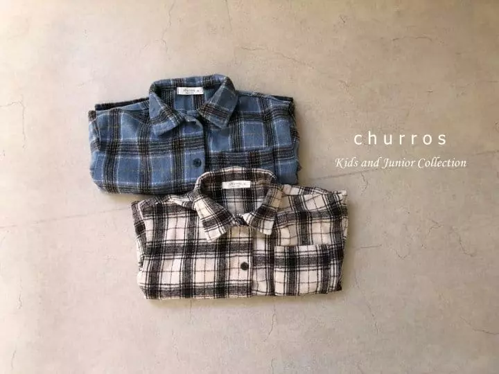 Churros - Korean Children Fashion - #kidsshorts - Mio Check Shirt - 2